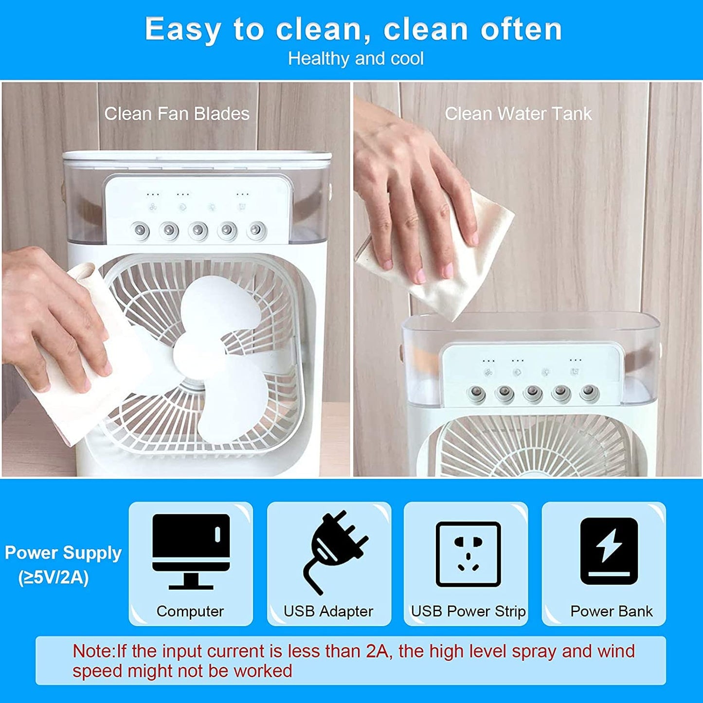 USB Rechargeable Mini Air Conditioner