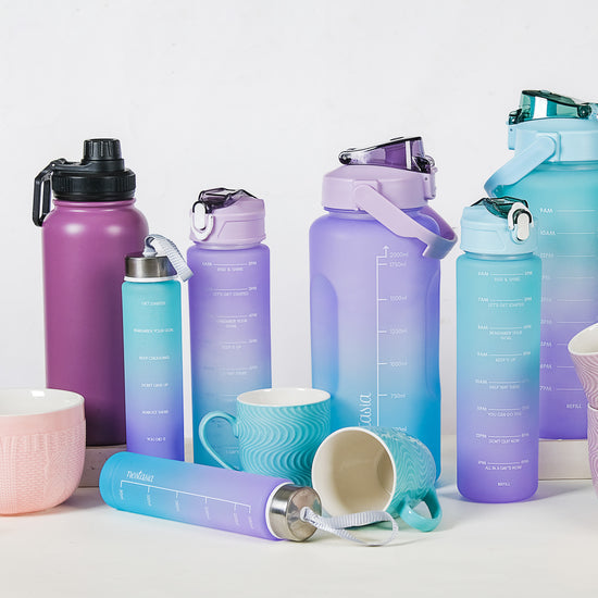 3-in-1 Motivational Water Bottle Combo Set (2000ML, 1000ML, 500ML)